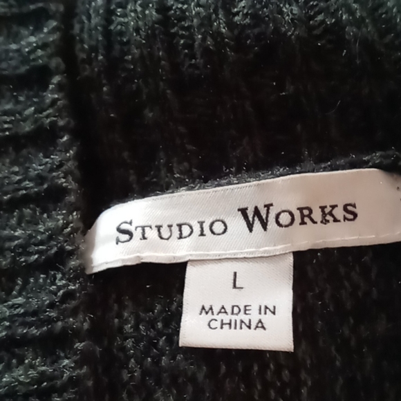 Forest Green Cowl Neck Sweater - Picture 5 of 7